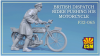 Copper State Models F32-065 British Dispatch Rider pushing his motorcycle (Motorcycle not included) 1/32
